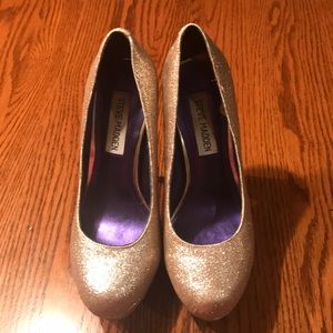 Steve Madden Gold Platform Shoes